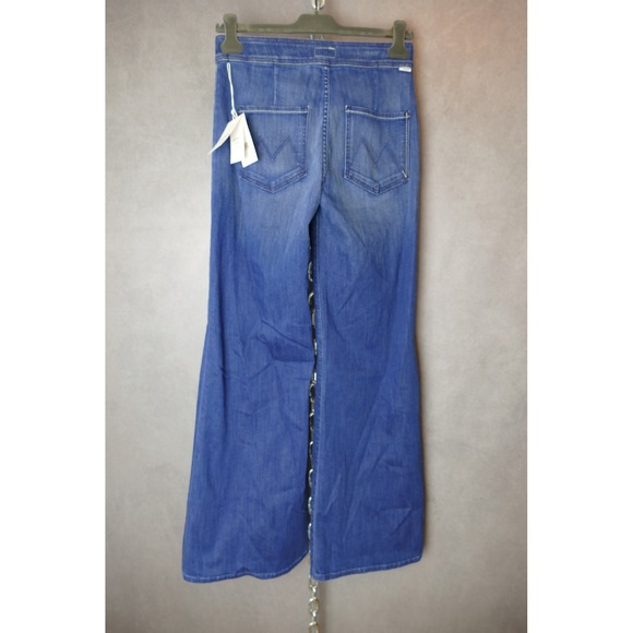 Mother RARE The Double Zip Pocket Flare Leg Jeans Womens‎ Size 28 Blue Denim - Picture 2 of 14